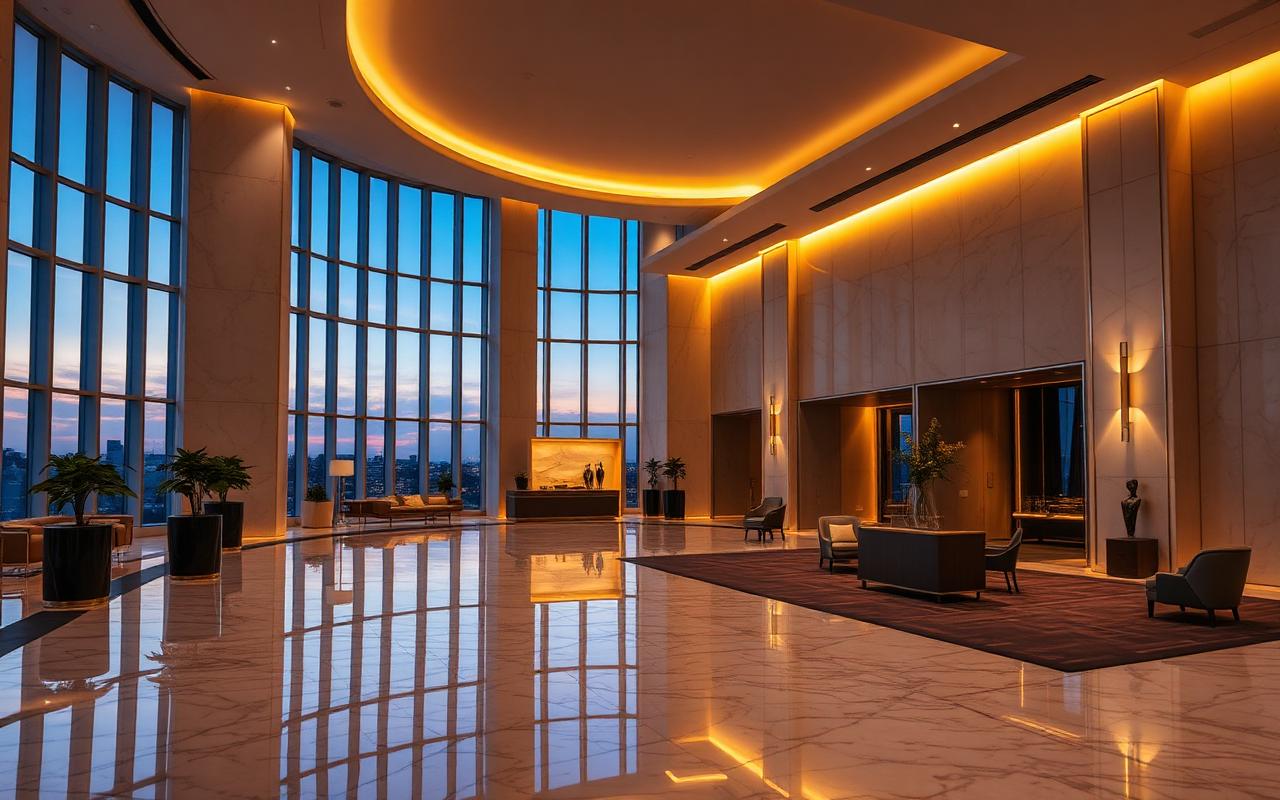 Obyekt idarəetmə proqramından istifadə edən otel resepsiya komandası